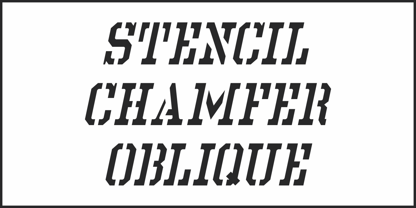 Пример шрифта Stencil Chamfer JNL #3